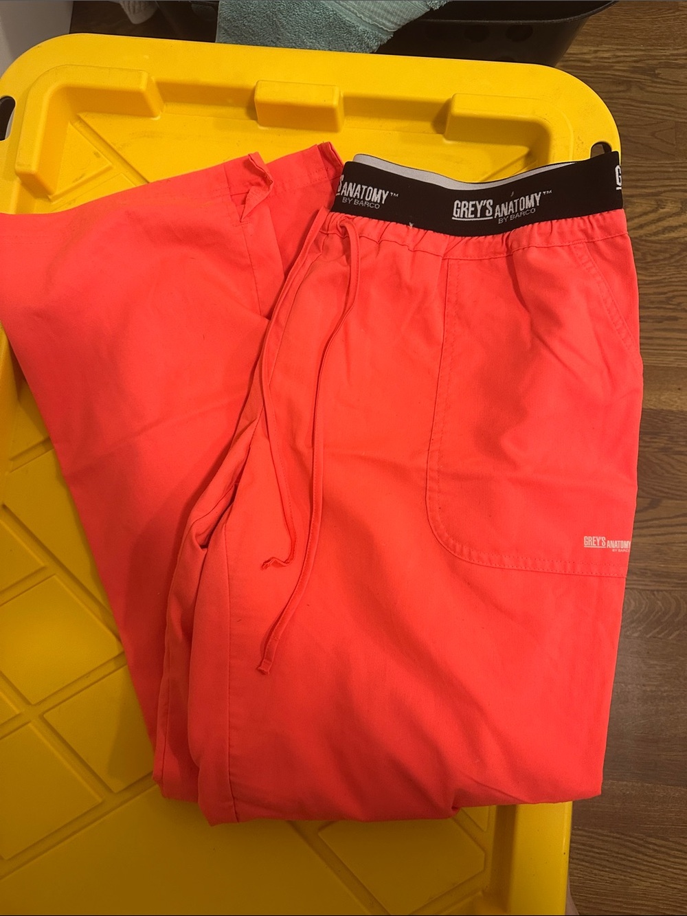 Grey's Anatomy Women’s Coral Drawstring Scrub Pants